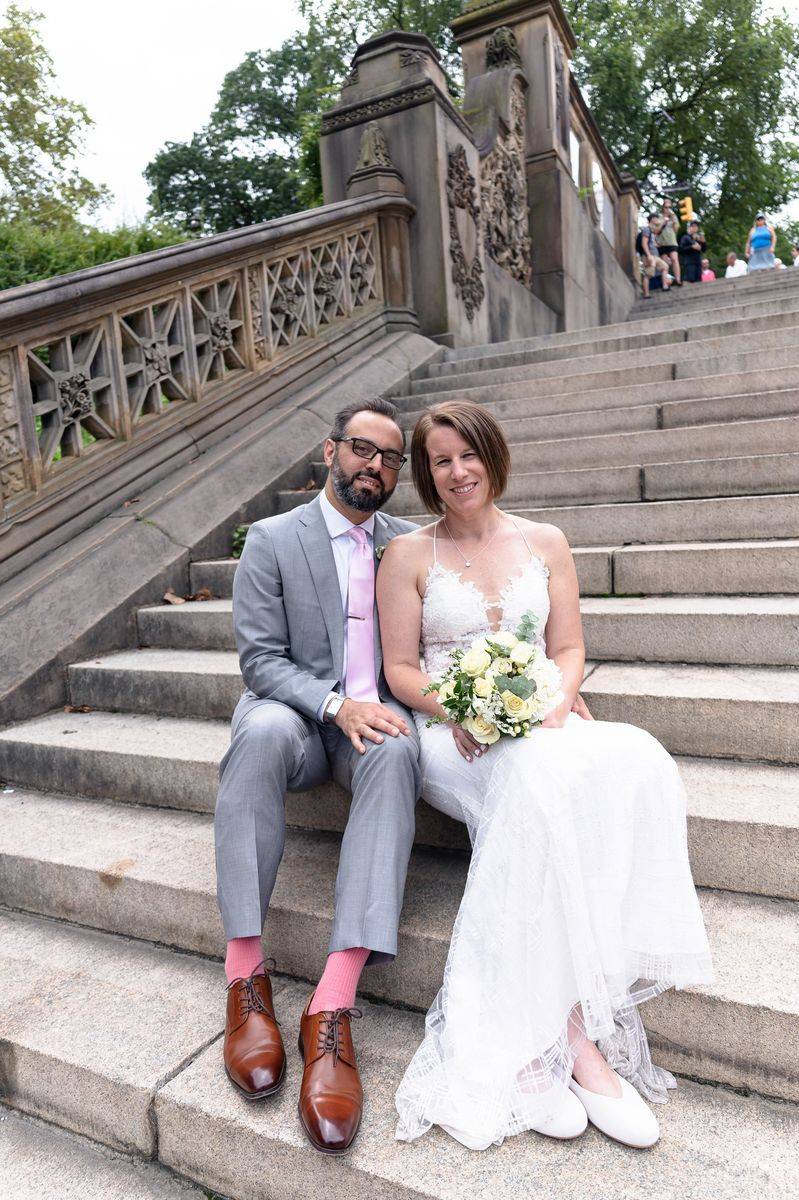 The staircase at Bethesda Terrace - Central Park Wedding - New York City