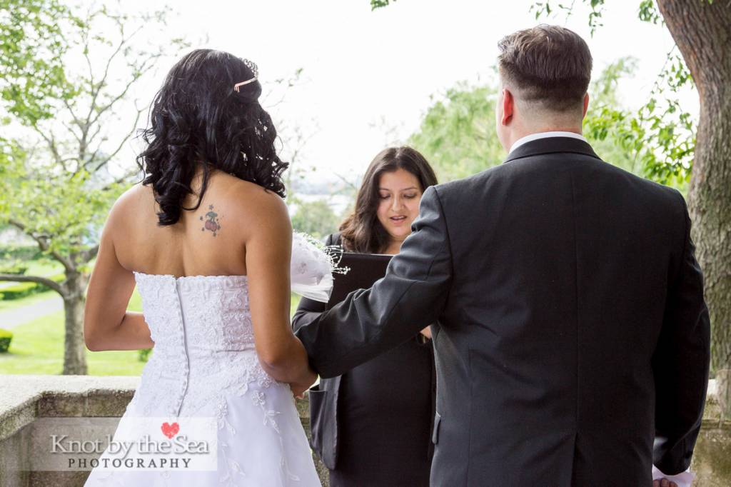 Alexandra officiating a wedding ceremony in New Jersey